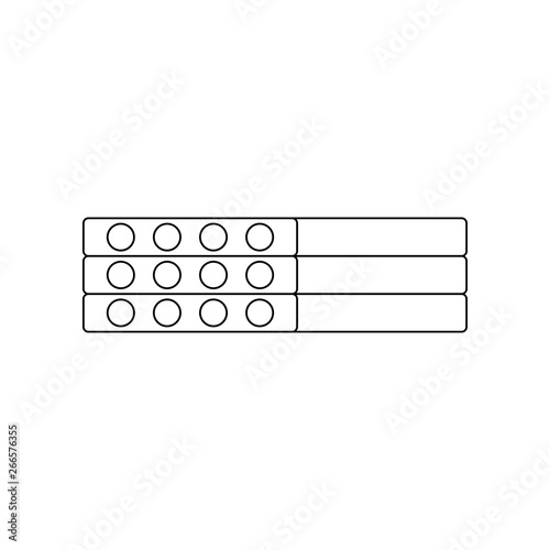 color concrete plates icon. Element of construction tools for mobile concept and web apps icon. Outline, thin line icon for website design and development, app development
