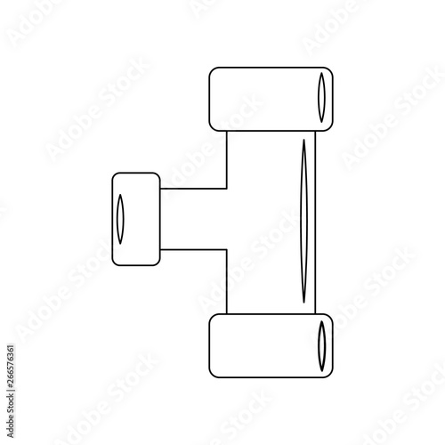 color pipe icon. Element of construction tools for mobile concept and web apps icon. Outline, thin line icon for website design and development, app development