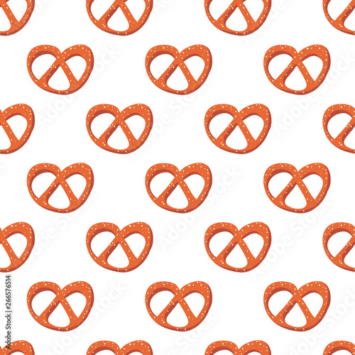 Seamless pattern with pretzels