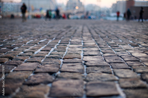 Fotótapéta Stone pavement in perspective