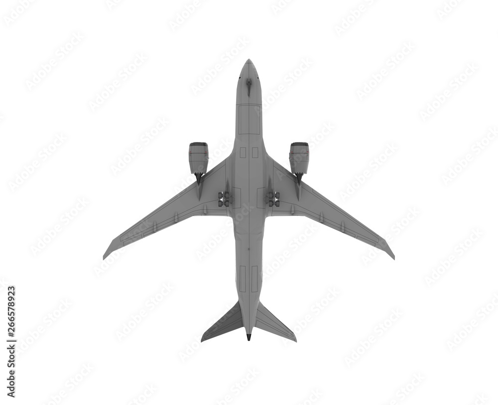Airplane isolated on white 3D Rendering Airplane isolated on white 3D Rendering