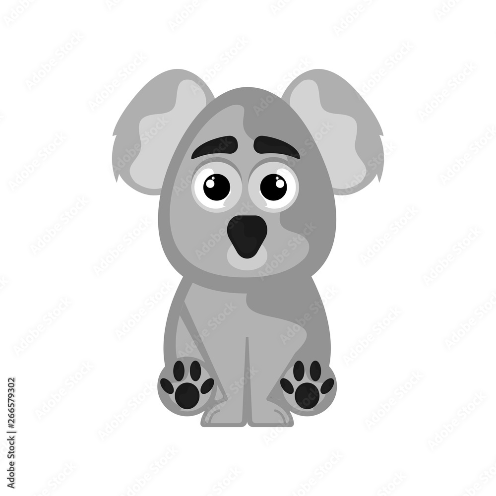 Fototapeta premium Isolated cute koala on white background - Vector