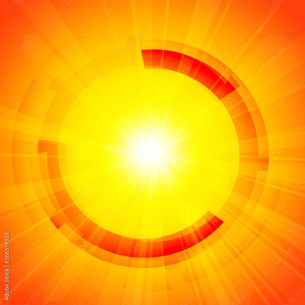 Vector : Abstract yellow circles on yellow orange background Vector : Abstract yellow circles on yellow orange background