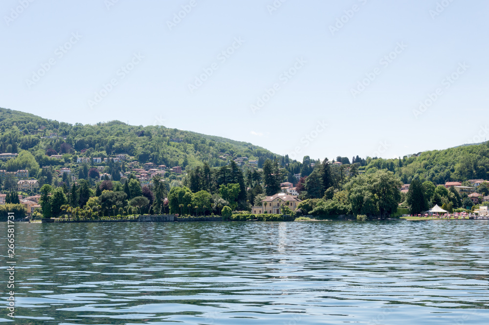Sunny day on the Lake Maggiore, northern Italy
