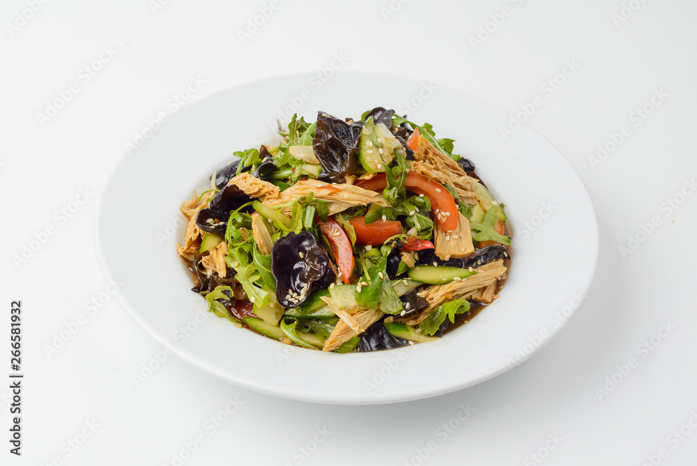 salad with mushrooms and vegetables salad with mushrooms and vegetables