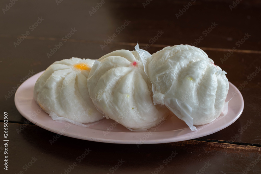 Asian traditional steamed stuffed bun