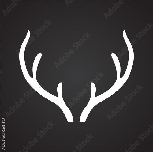 Animal Horn icon on background for graphic and web design. Simple vector sign. Internet concept symbol for website button or mobile app.