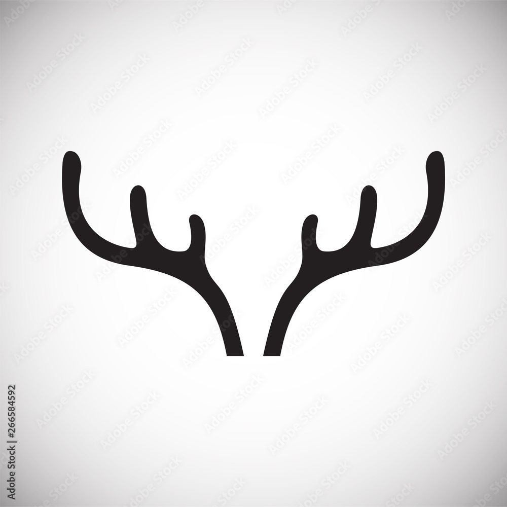 Obraz premium Animal Horn icon on background for graphic and web design. Simple vector sign. Internet concept symbol for website button or mobile app.