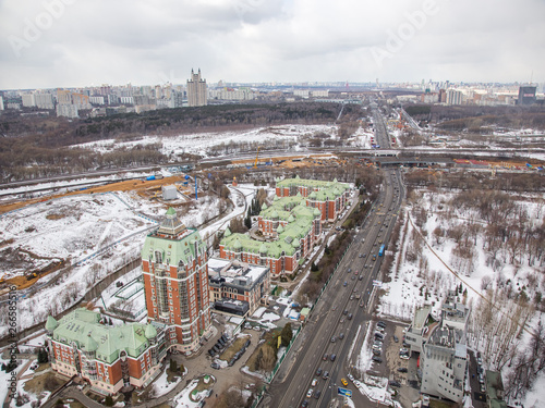 Photography Residential area, view above. View of Moscow, Russia