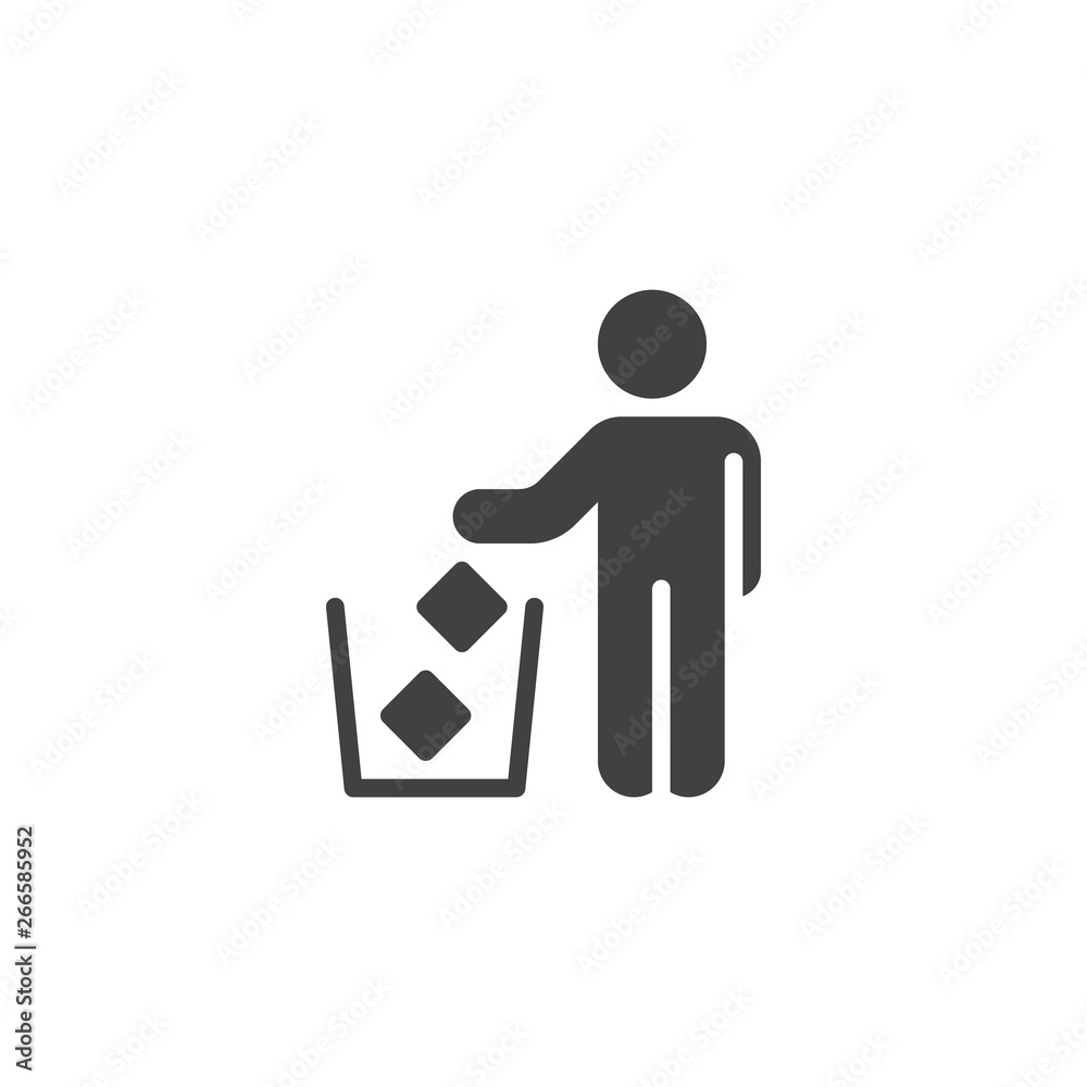 Do not litter vector icon. filled flat sign for mobile concept and web design. Trash bin area glyph icon. Symbol, logo illustration. Pixel perfect vector graphics Do not litter vector icon. filled flat sign for mobile concept and web design. Trash bin area glyph icon. Symbol, logo illustration. Pixel perfect vector graphics