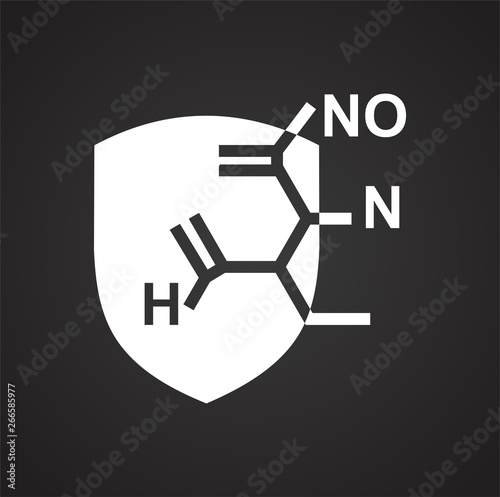 Molecula icon on background for graphic and web design. Simple vector sign. Internet concept symbol for website button or mobile app.