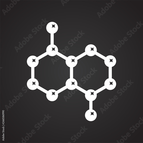 Molecula icon on background for graphic and web design. Simple vector sign. Internet concept symbol for website button or mobile app.