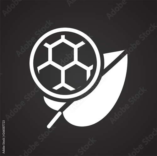 Molecula icon on background for graphic and web design. Simple vector sign. Internet concept symbol for website button or mobile app.