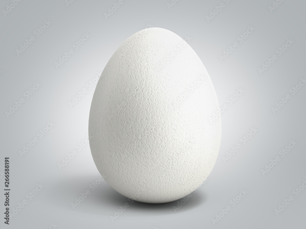 Perfect white egg 3d render on grey gradient Perfect white egg 3d render on grey gradient