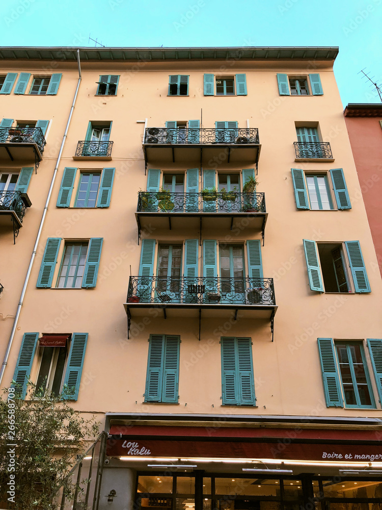 Fototapeta premium houses in town Nice, France 