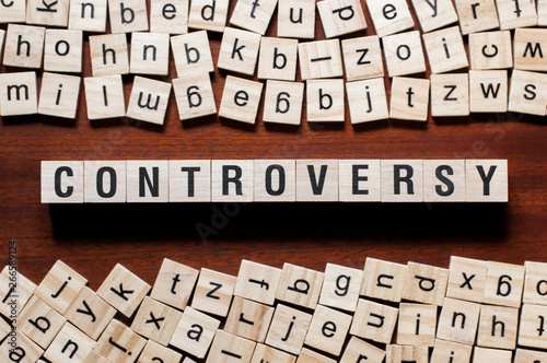 Fotografija Controversy word concept on cubes