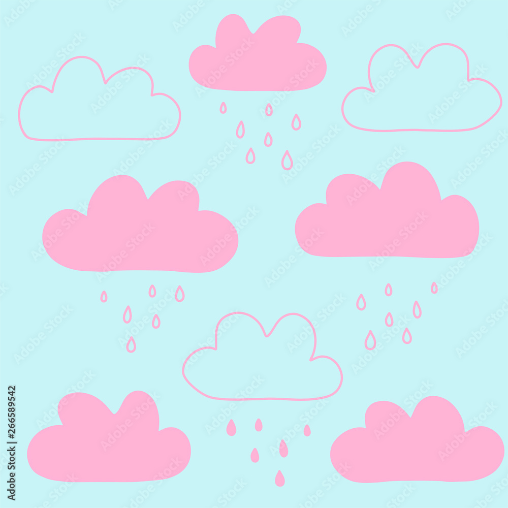 Background with abstract cloud shapes