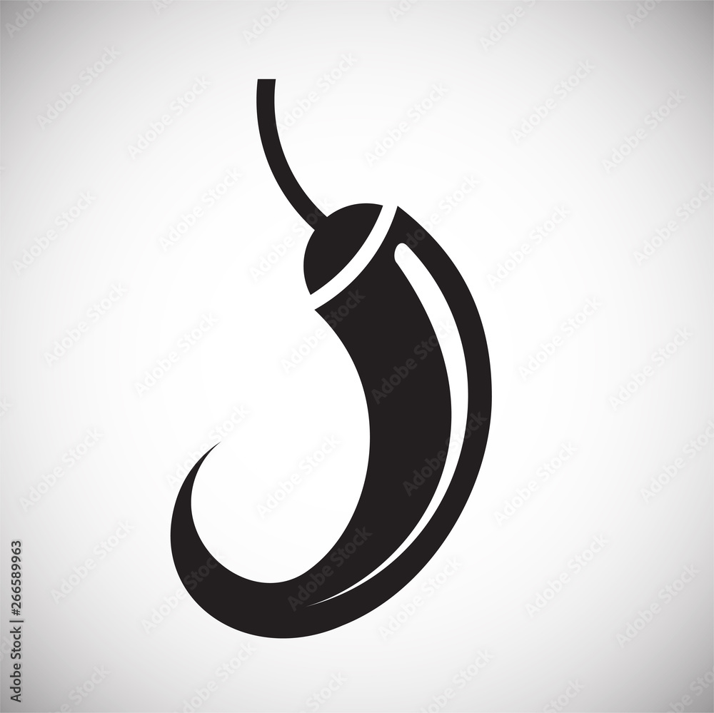 Red Hot pepper icon on background for graphic and web design. Simple vector sign. Internet concept symbol for website button or mobile app. Red Hot pepper icon on background for graphic and web design. Simple vector sign. Internet concept symbol for website button or mobile app.