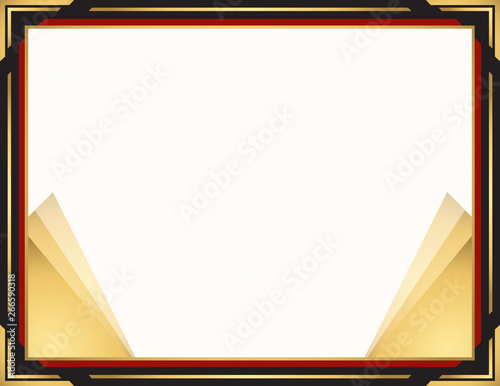 Decorative border and frame template in square shape, vintage frame design for certificate, diploma, voucher and greeting card