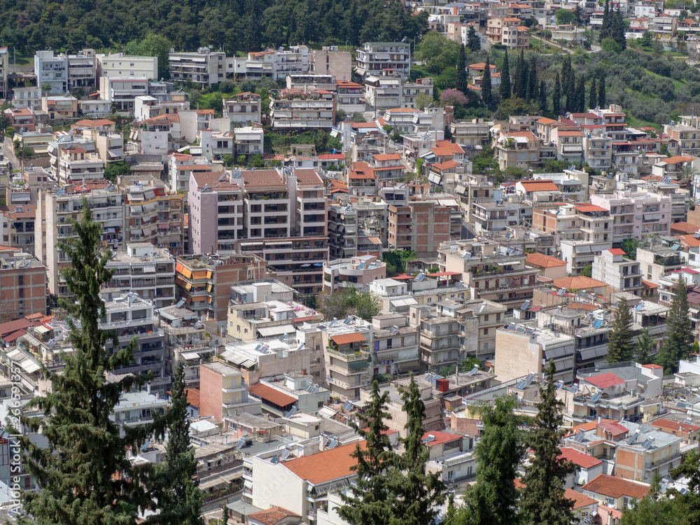 Fototapeta premium Panoramic view of Lamia City, Central Greece