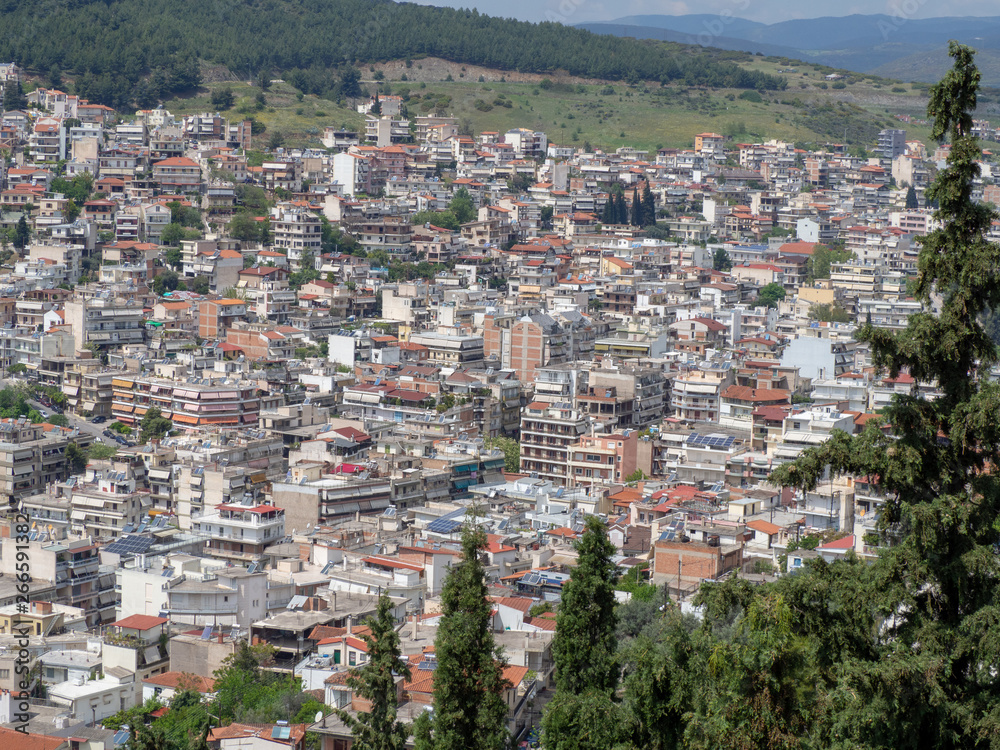 Fototapeta premium Panoramic view of Lamia City, Central Greece