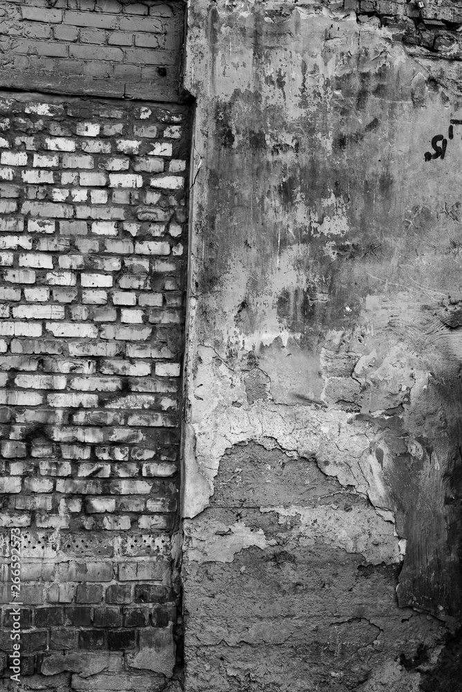 Texture, brick, wall, it can be used as a background . Brick texture with scratches and cracks Texture, brick, wall, it can be used as a background . Brick texture with scratches and cracks