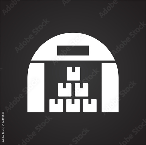 Delivery related icon on background for graphic and web design. Simple vector sign. Internet concept symbol for website button or mobile app.