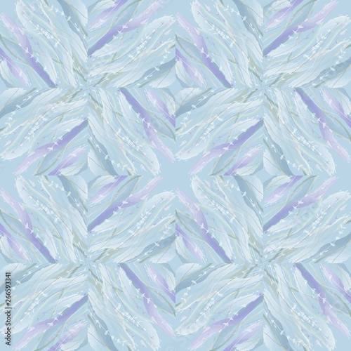Fototapet Lavender stalks pattern  on watercolor background