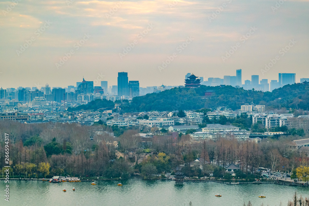 Naklejka premium West Lake, Hangzhou, China