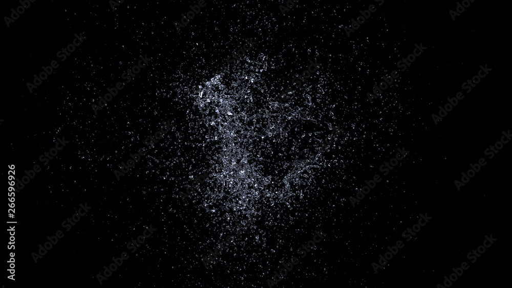 Obraz premium Water splash explode from center around itself. high resulotion for element. 3D rendering.