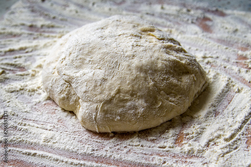 pizza dough is on the table