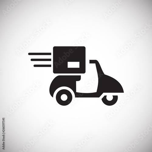 Delivery related icon on background for graphic and web design. Simple vector sign. Internet concept symbol for website button or mobile app.