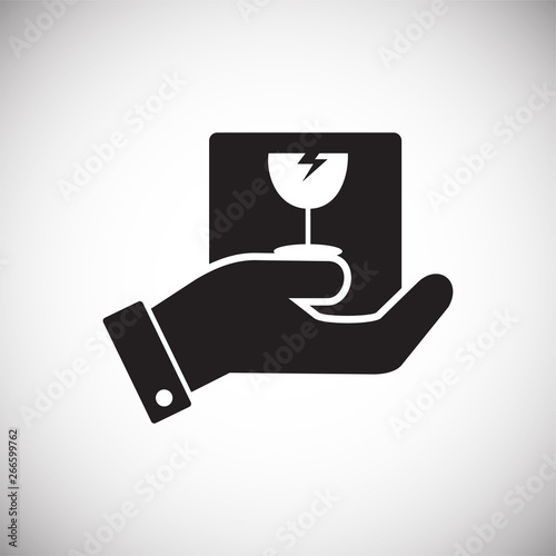 Delivery related icon on background for graphic and web design. Simple vector sign. Internet concept symbol for website button or mobile app.