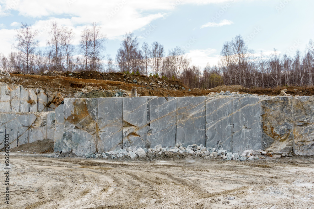 Fototapeta premium tło - kamieniołom do wydobywania marmuru
