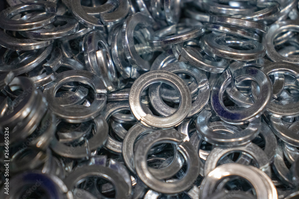 Metal washers Grover under nuts bolts chrome Metal washers Grover under nuts bolts chrome