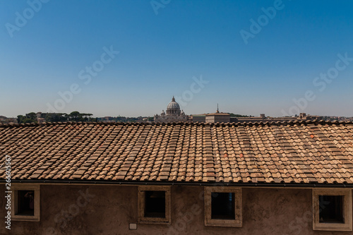 A view of the St. Peter's Basilica from the Castel Sant'Angelo