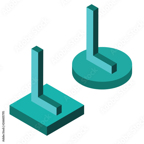isometric alphabet 3d letters team 
