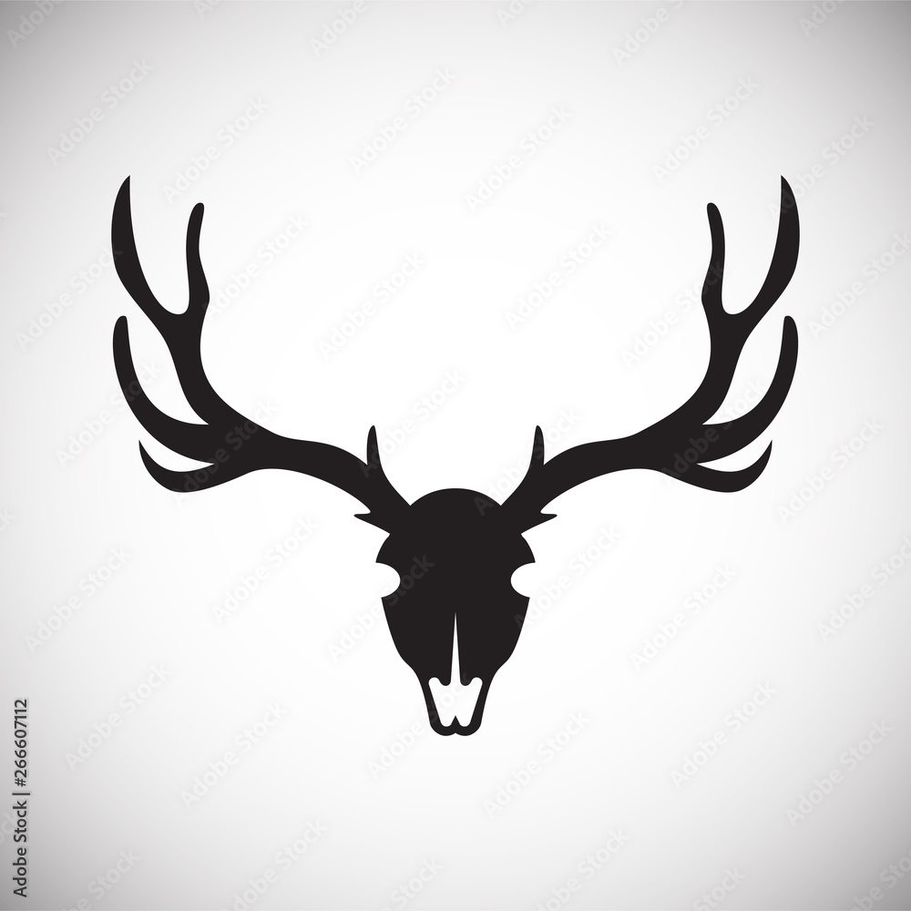 Obraz premium Animal skull icon on background for graphic and web design. Simple vector sign. Internet concept symbol for website button or mobile app.