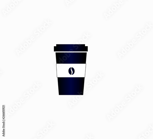 Coffee in a plastic glass concealed takeaway - vector icon isolated. Flat design icon for web site or smartphone. Design of cardboard cup for coffee