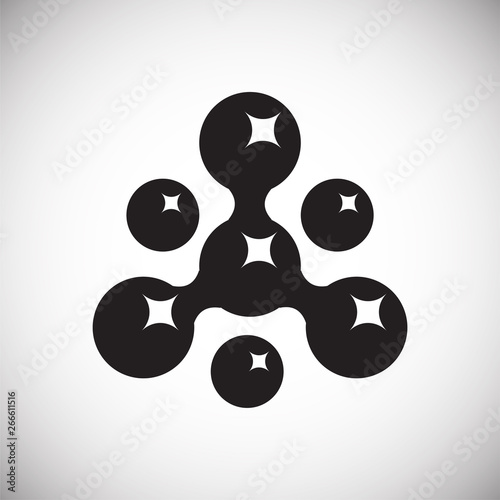 Molecula icon on background for graphic and web design. Simple vector sign. Internet concept symbol for website button or mobile app.
