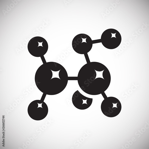 Molecula icon on background for graphic and web design. Simple vector sign. Internet concept symbol for website button or mobile app.