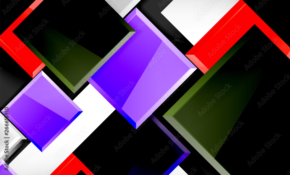 Bright colorful square shape blocks geometrical background Bright colorful square shape blocks geometrical background