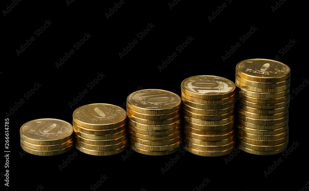 increasing columns of coins increasing columns of coins