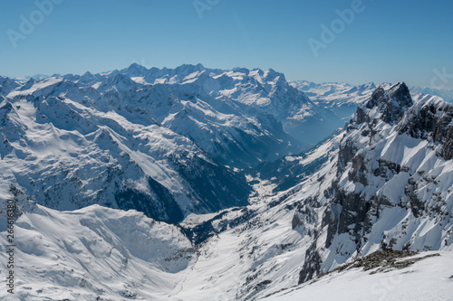 Snowy Mountains from Switzerland Alps