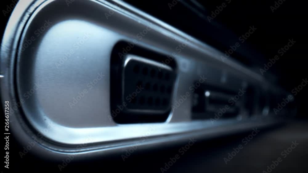 4k Extreme Close-up, Technology Shot of Computer Ports 4k Extreme Close-up, Technology Shot of Computer Ports