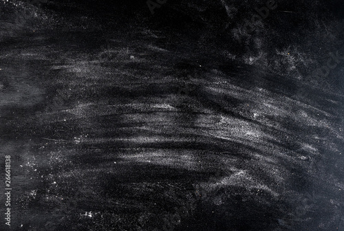 Εκτύπωση καμβά white wheat flour scattered on a black table