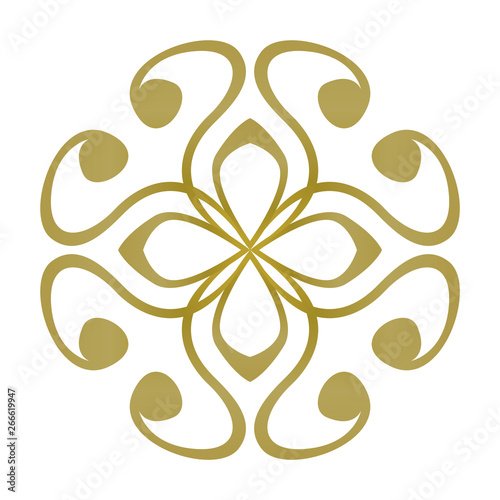 Isolated arabesque pattern image. Vector illustration design