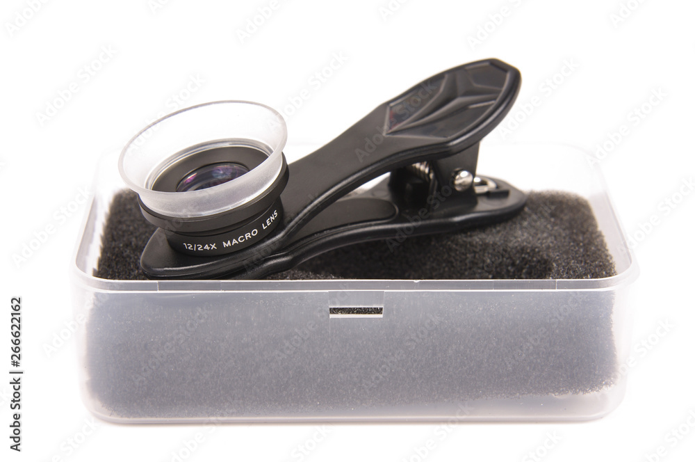 Clip on macro lens for smartphone camera Clip on macro lens for smartphone camera