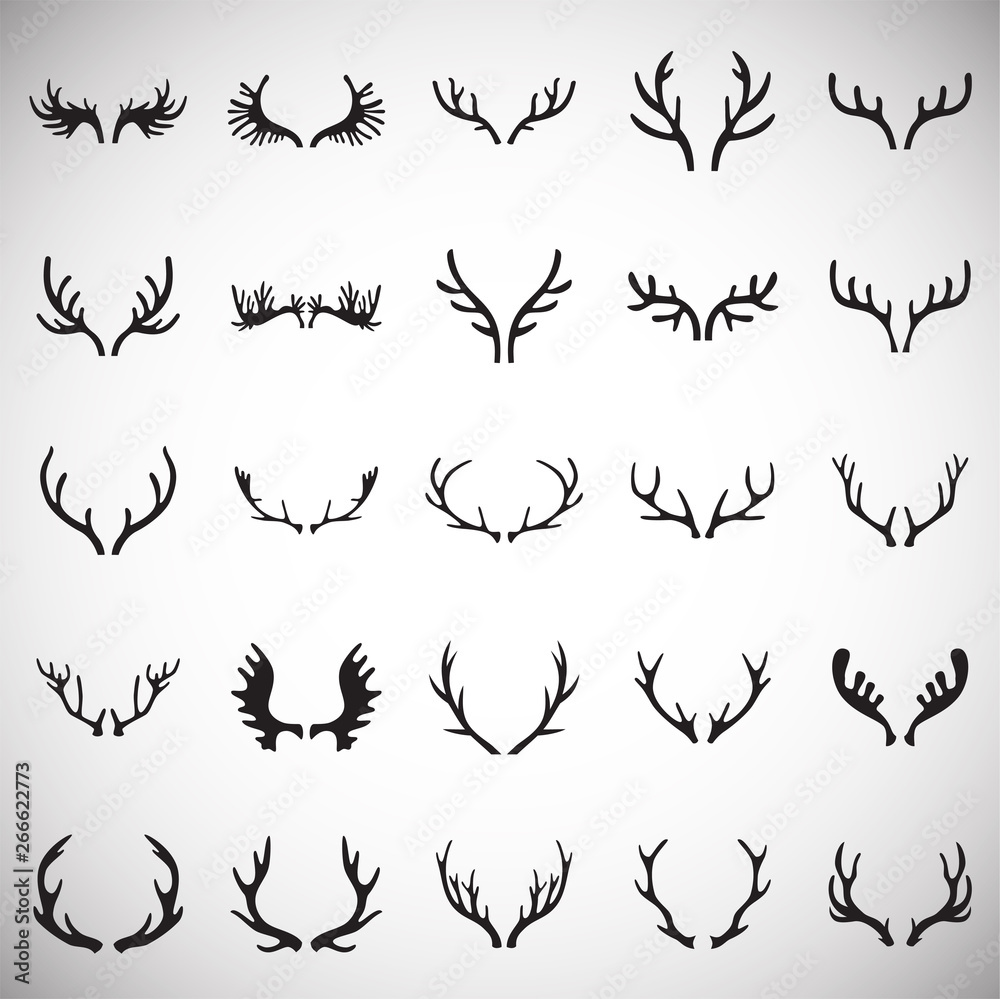 Animal Horns icons set on white background for graphic and web design. Simple vector sign. Internet concept symbol for website button or mobile app. Animal Horns icons set on white background for graphic and web design. Simple vector sign. Internet concept symbol for website button or mobile app.