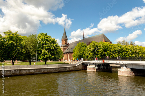 Gothic buildings along the river